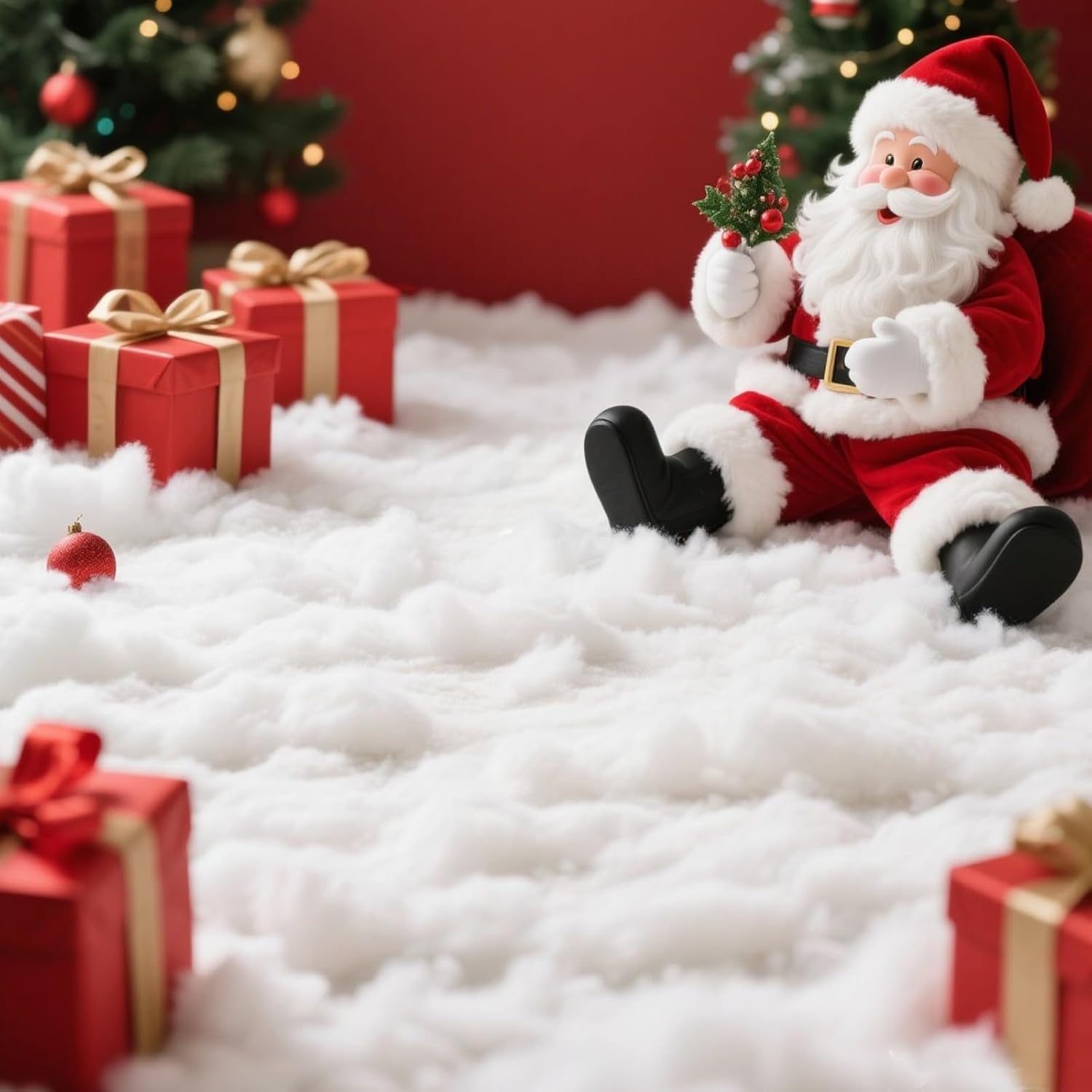 Skiennix Christmas Fake Snow | 10.6 Oz Fluffy White Artificial Snow for Holiday Decor
