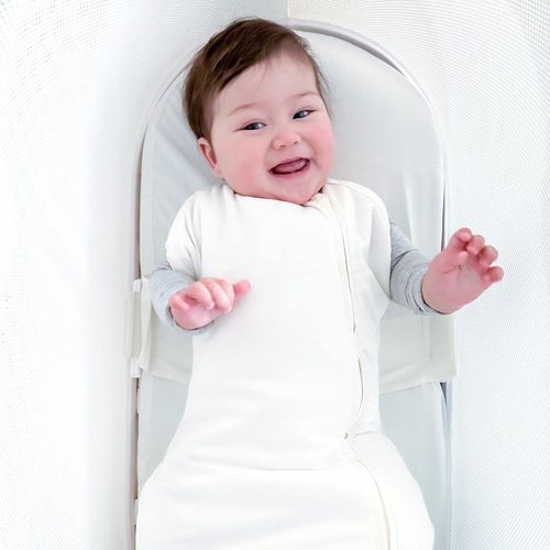 Happiest Baby SNOO Comforter Sleep Sack - 100% Organic Cotton Baby Swaddle Blanket - Doctor Designed Promotes Healthy Hip Development (Graphite, XL)