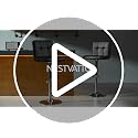 Adjustable Swivel Bar Stool with Back, PU Leather Counter Height Chair