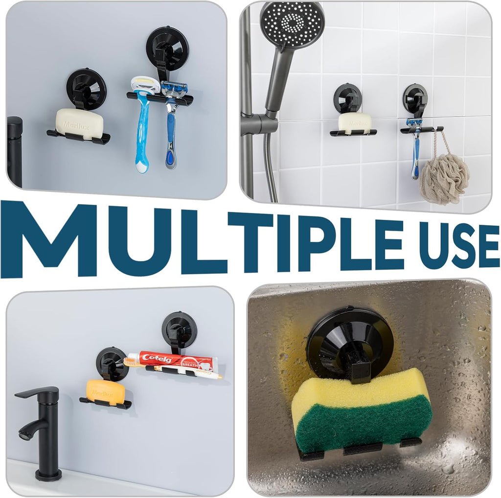 Antimbee Razor Holder - 2 Pack Suction Cup Hooks for Shower | No Damage Wall Hooks, Easy Install