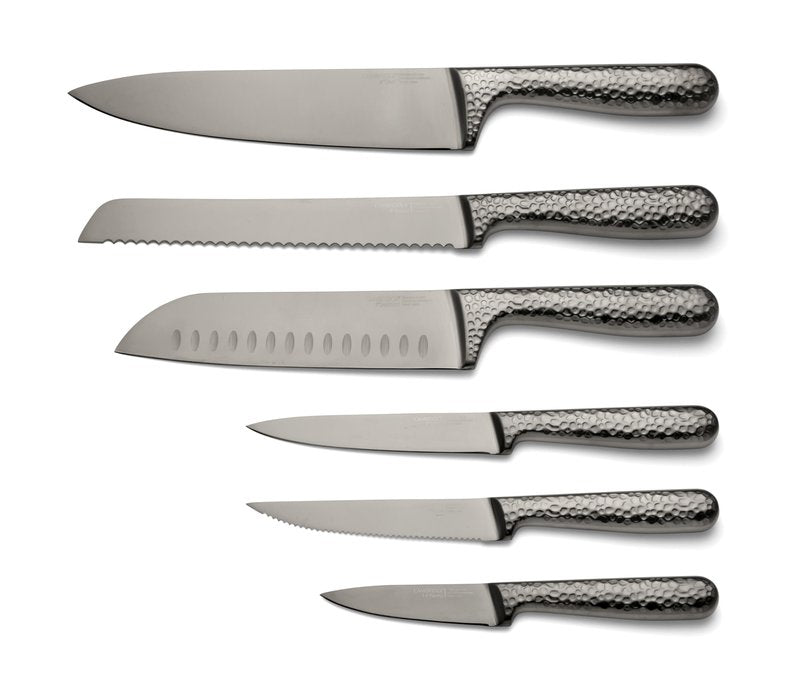 Cambridge Silversmiths Nero Cutlery Set with Block, Stainless Steel,12-Piece