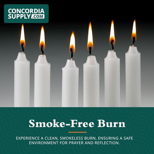 Concordia Supply Church Candles - Bulk White Vigil Candles for Memorial & Ceremonies | 4.25" x 1/2", Box of 250