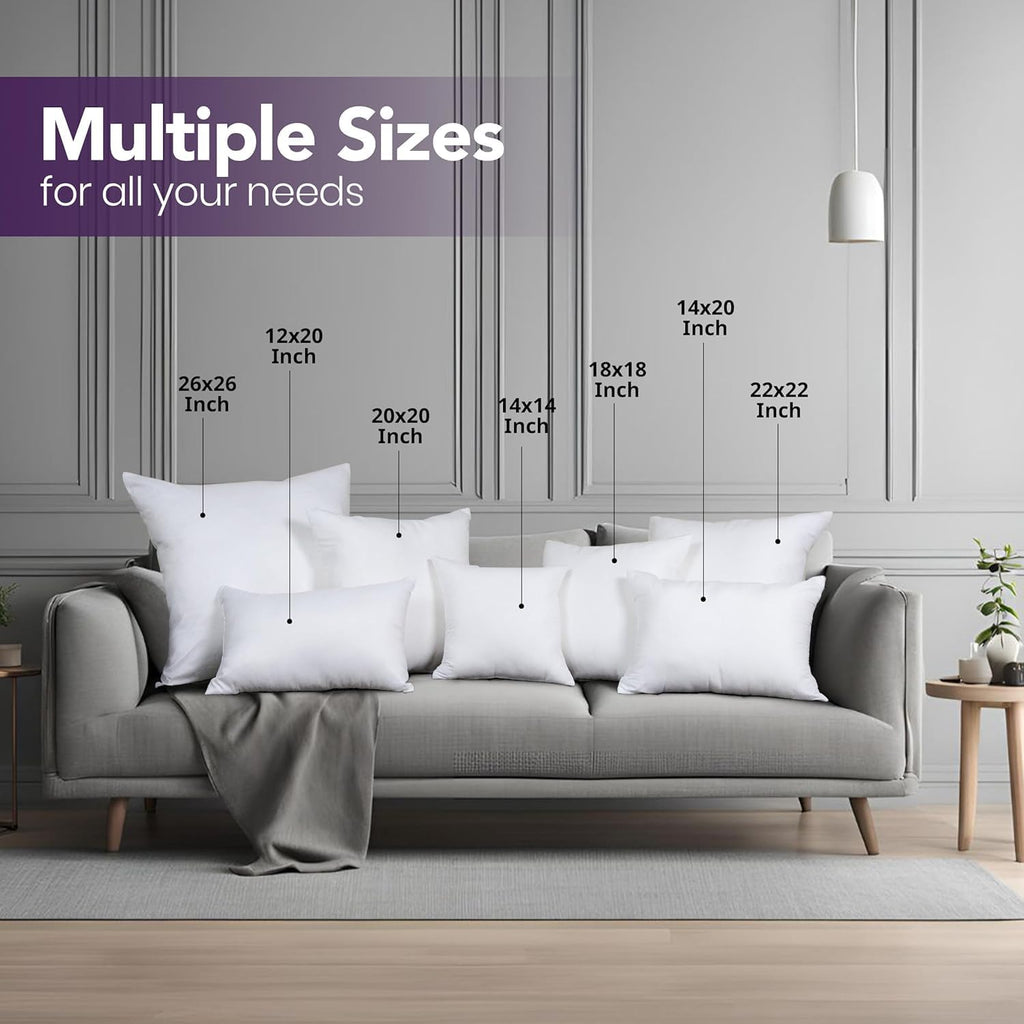 Utopia Bedding Pillow Inserts - Soft & Supportive 22x22 Decorative Throw Pillows | Set of 2, White