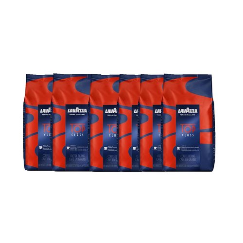 Lavazza Whole Bean Coffee - Top Class Medium Espresso Roast, 2.2LB | Pack of 6 Bags