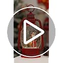 12.6-Inch Musical Christmas Snow Globe Lantern with Santa and Timer