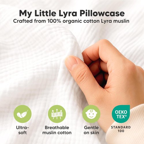 KeaBabies Muslin Toddler Pillowcase - Soft & Breathable Organic Cotton | 13x18, 2-Pack, Flora Vale Design