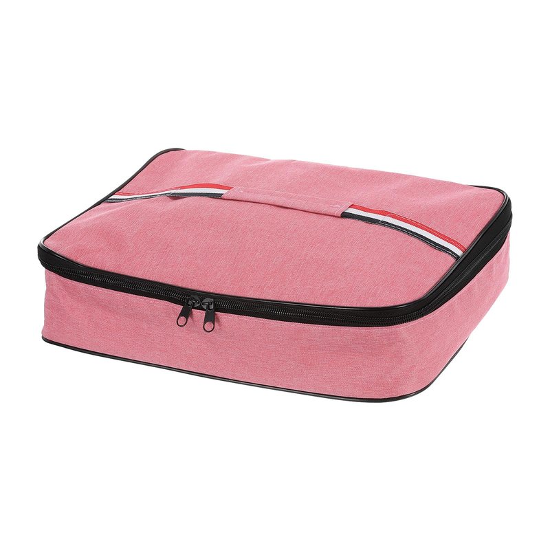 uxcell Insulated Flat Lunch Bags, 12.6" x 10.2" x 2.8" Food Containers Bag Reusable and Portable Flat Bento Bags with Food Storage Bags for Work, Office or Picnic, Grey