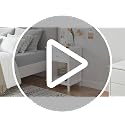 Modern Wooden Nightstand with Drawer and Shelf, White Bedside Table