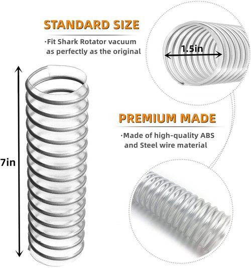 JEDELEOS Lower Hose for Shark Rotator NV752 | Durable Replacement Parts (Pack of 2) - 1-1/2 Inch