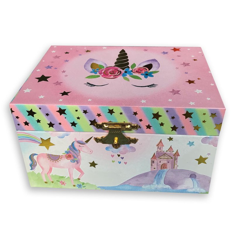 BinkeGG Play [ You Are My Sunshine ] (60 Tunes Option) Children Jewelry Box Unicorn Jewelry Music Box for Girls Jewelry Storage Box with Sankyo Musical Box Mechanism