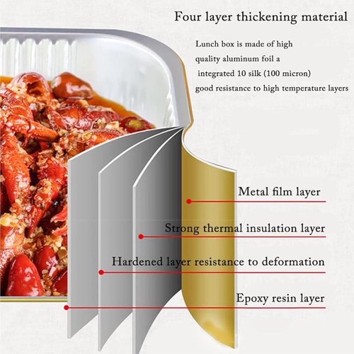 Gold Aluminum Foil Baking Pans - Heavy-Duty Disposable Containers with Lids | 9"×13" (10 Pack)