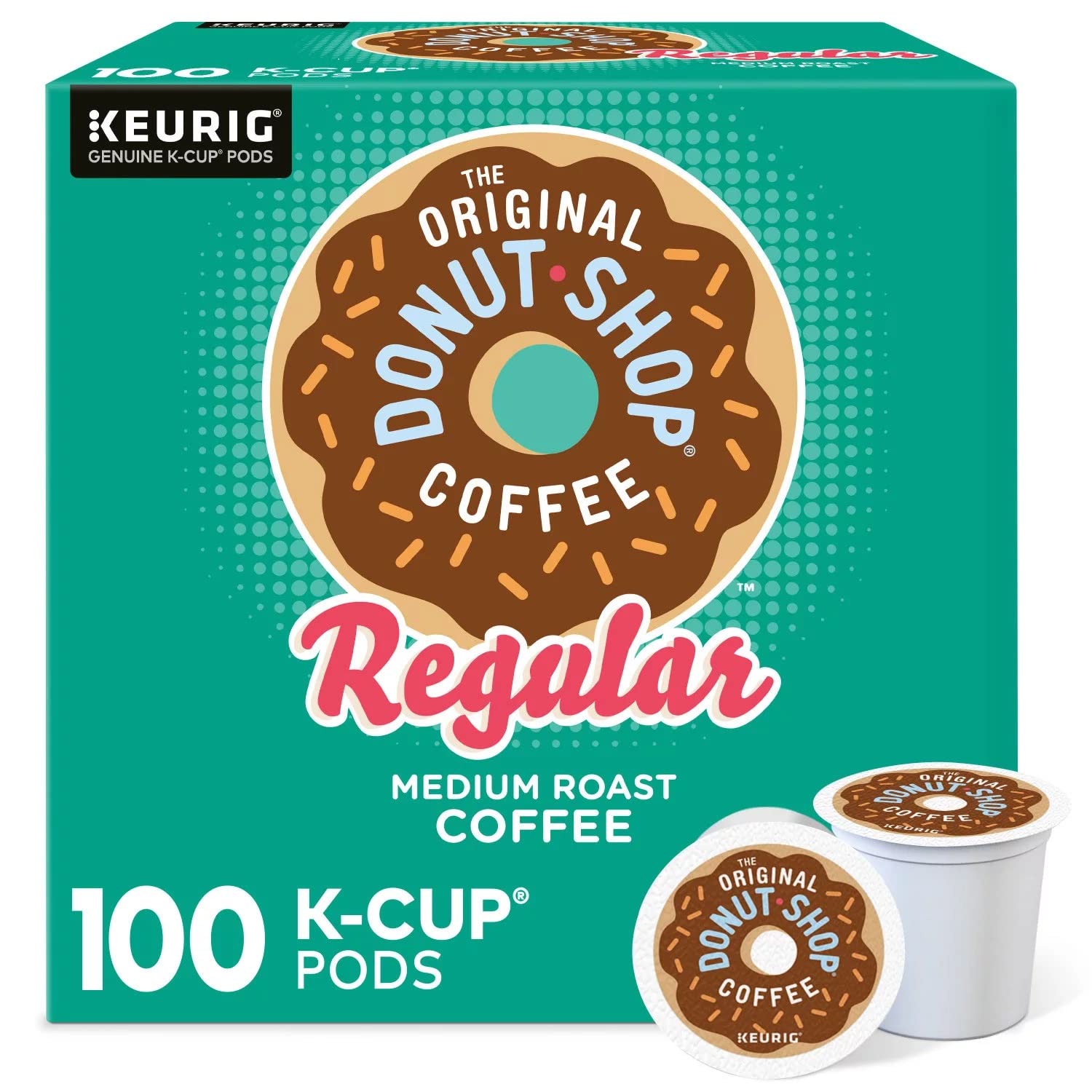 Original Donut Shop K-Cup Pack - Regular Coffee Pods | 100 Count for Keurig Machines