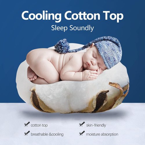 COONP Queen Mattress Topper - Extra Thick Cooling Pillowtop Pad with Deep Pocket Cotton Cover