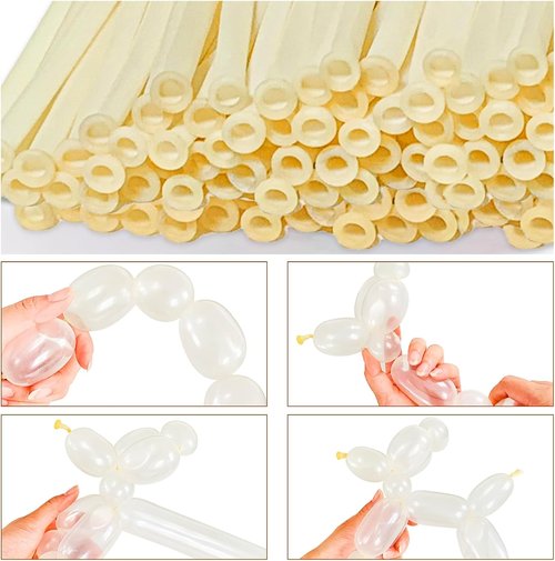 LXZFCRG Clear Long Skinny Latex Balloons - 100Pcs Twisting Balloons for Party Supplies & Decorations