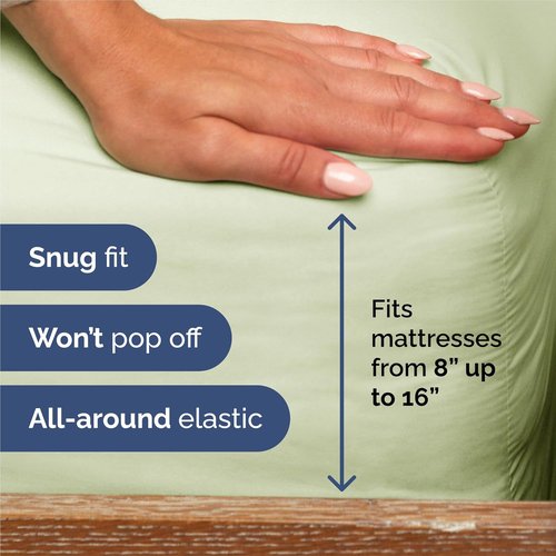 King Size 4 Piece Sheet Set - Comfy Cooling Bed Sheets | Hotel Luxury Bedding - Light Sage Green