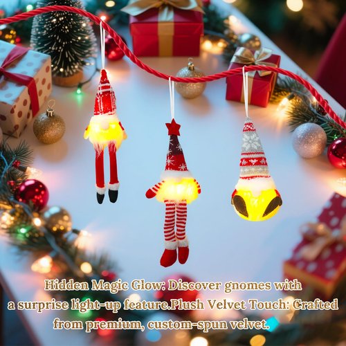 Gnome Christmas 2025 Advent Calendar,with Light-Up Dwarf Ornaments, 24-Day Christmas Gnome Countdown Calendar Decoration for Tree Window Mantel, Xmas Gifts for Kids Teens Boys Girls Adults Friends (12 dwarfs)