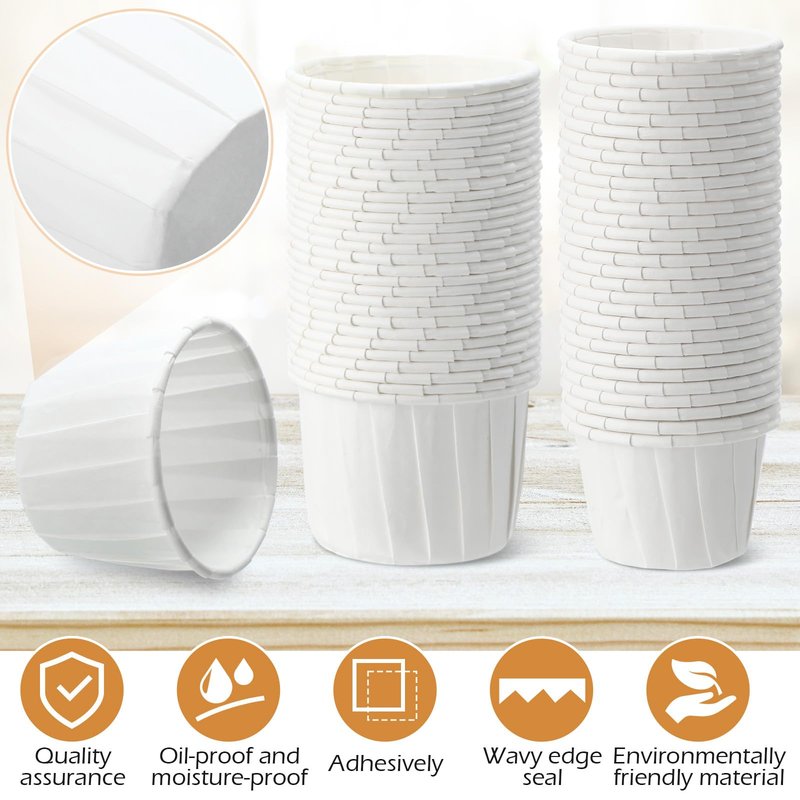 Amyhill 1200 Pack Disposable Paper Medicine Cups Small Condiment Cups for Ketchup Tasting Pills Medicine Food Dessert Portion Containers (1,2 oz)
