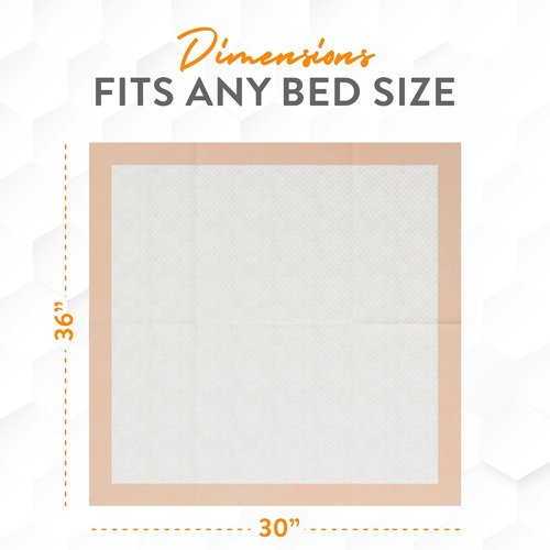 Inspire XL Super Absorbent Bed Pads - Ultra Thick 30 x 36 for Incontinence | 50 Count Disposable Underpads