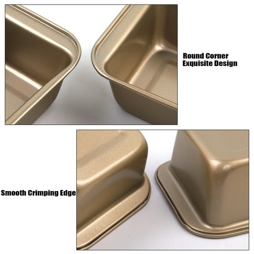 Bread Loaf Pan,10 Pack Nonstick Loaf Baking Pan 9.5 x 5 Inch Loaf Pan Homemade Bread Pan,long-lasting Baking Tin for Homemade Bread, Brownies & Pound Cakes - Kitchen Essential, Easy Release (Gold)