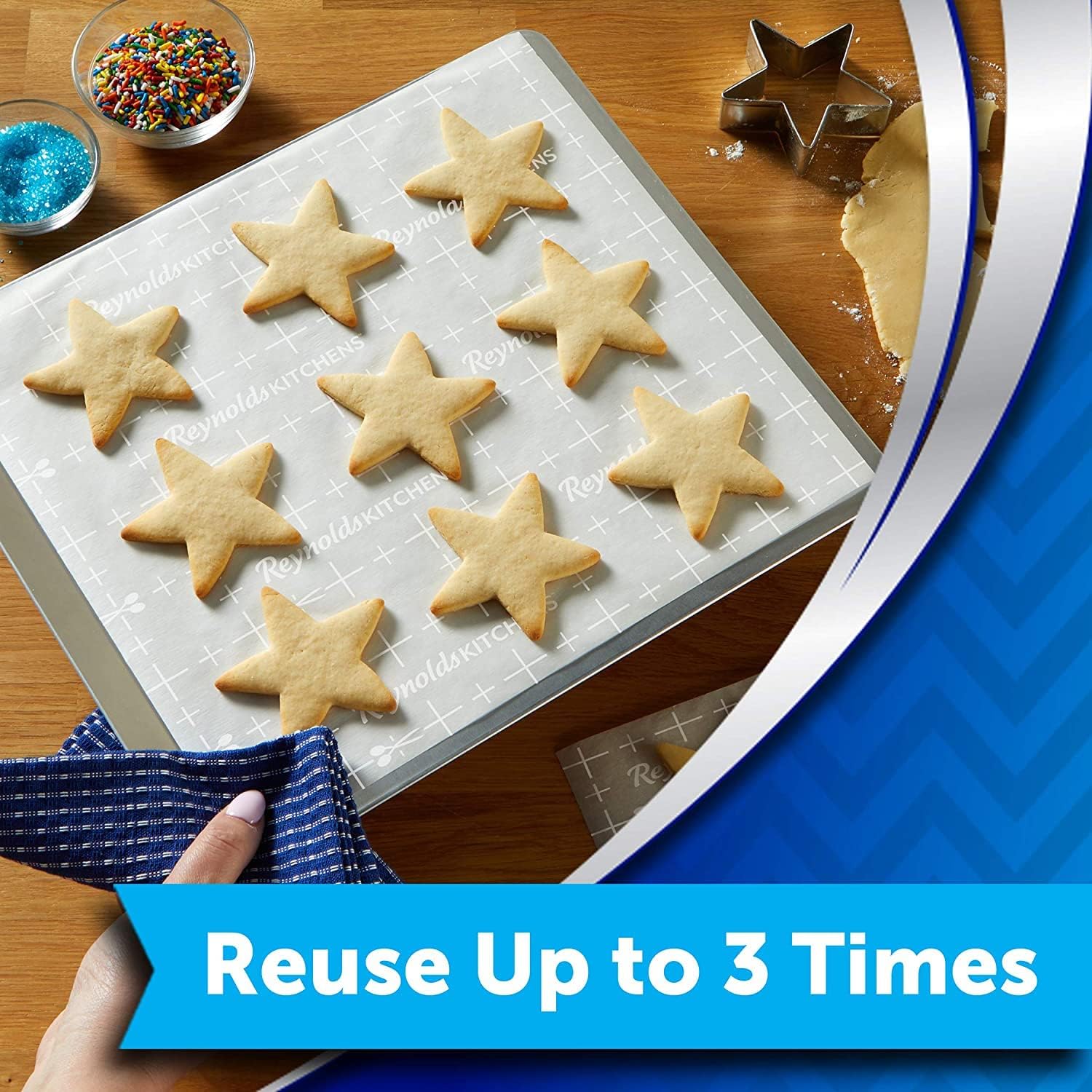 Reynolds Kitchens Parchment Paper Baking Sheets - Pre-Cut, 22 Sheets Per Pack, Perfect for Cookies
