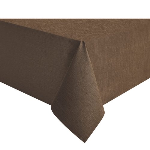 NLMUVW Chocolate Brown Vinyl Tablecloth for Rectangle 6ft, Heavy Duty PVC Table Cover 100% Waterproof Wipe Clean Table Cloth for Kitchen Dining Picnic, 54 x 78 inch