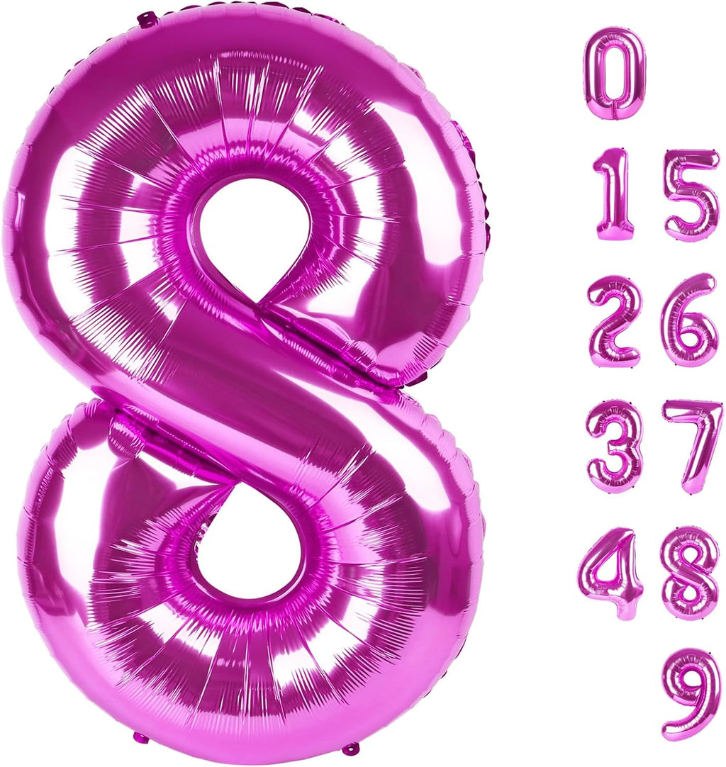 Regine Switzerland 40-Inch Number 8 Balloon - Rose Purple 8th Birthday Party Decorations & Supplies