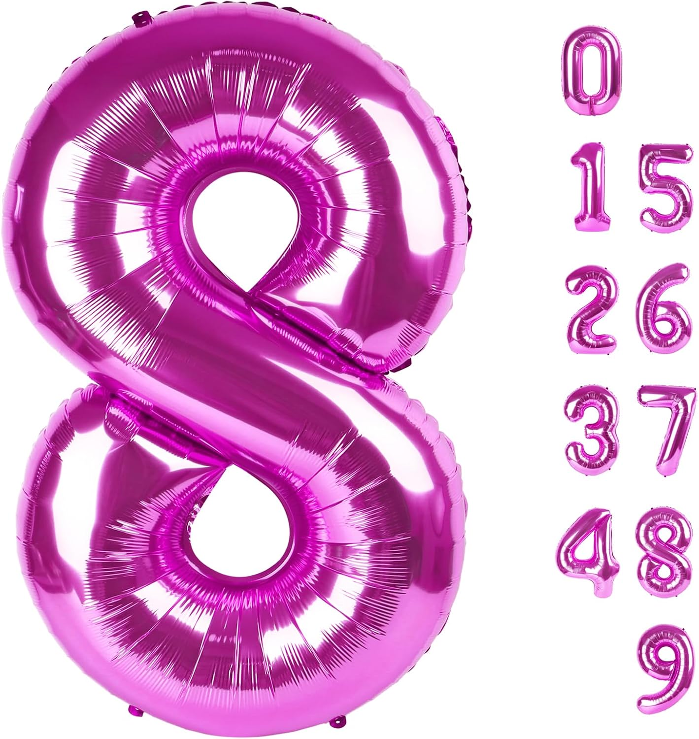 Regine Switzerland 40-Inch Number 8 Balloon - Rose Purple 8th Birthday Party Decorations & Supplies