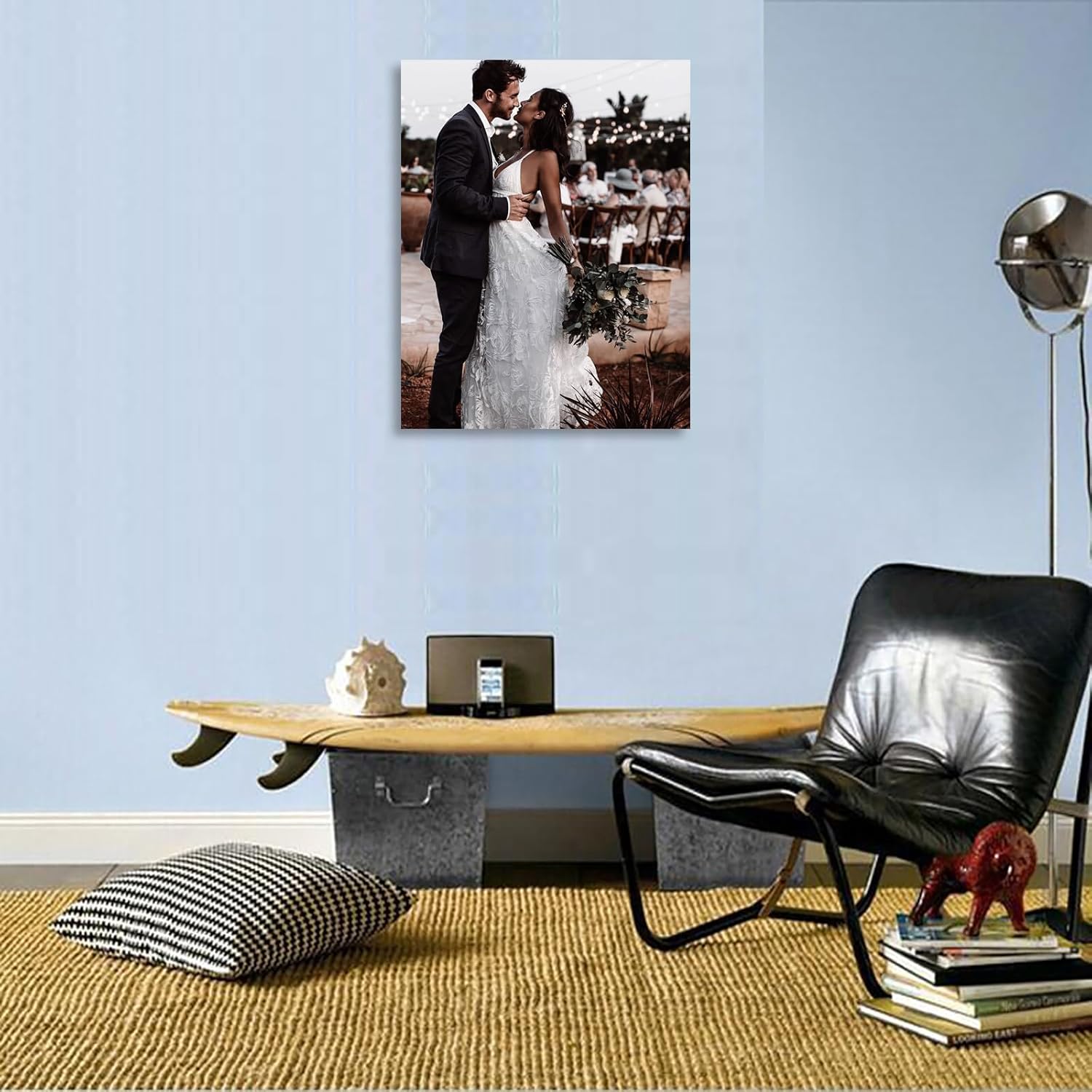ZhongxingWL Personalized Canvas Print - Custom Framed Photo Art for Bedroom & Living Room | 11" L x 14" W