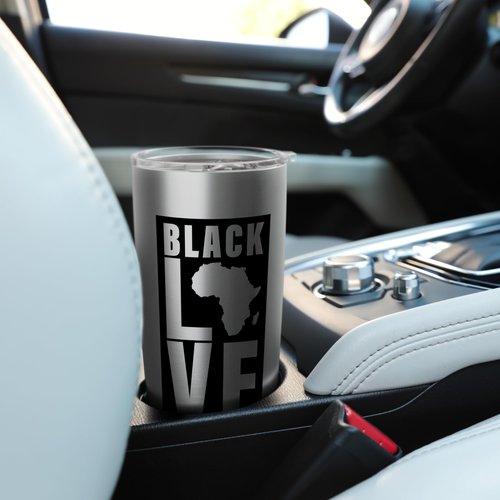 Black Love Sipping Stainless Steel Insulated Tumbler