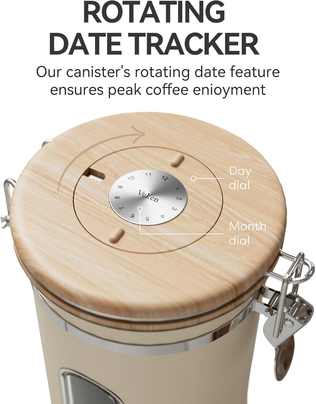 OlarHike 144QT Lockable Storage Bin - Versatile Organization Solution | Includes 22oz Cream Coffee Canister