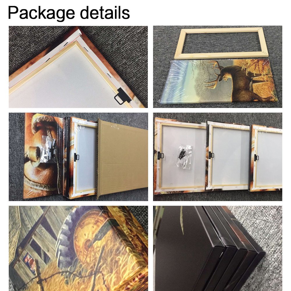 Framed Wall Art 3 Panel Container Cargo Freight Ship with Working Crane Bridge at Sunset Logistic Import Export Pictures Print on Canvas Wall Art for Living Room Bedroom Decorations 60x40 in