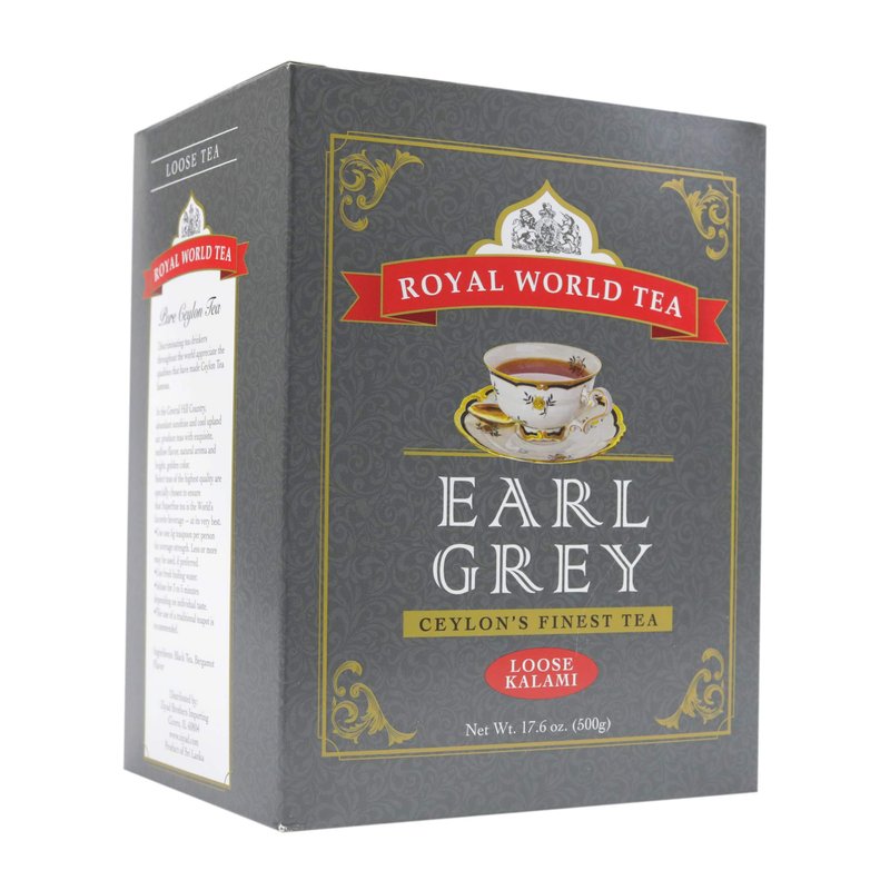 Royal World Loose Leaf Earl Grey Tea – Premium Blend of Bergamot & Ceylon Black Tea – Ideal for London Fog & Iced Drinks – Perfect for Recipes – Sourced from Sri Lanka – Minimal Packaging, 17.6oz
