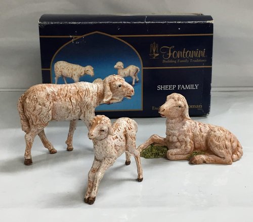 Fontanini by Roman Inc. | 3-Piece Sheep Family Set | Hand Sculpted Nativity Figures - 5" Collection