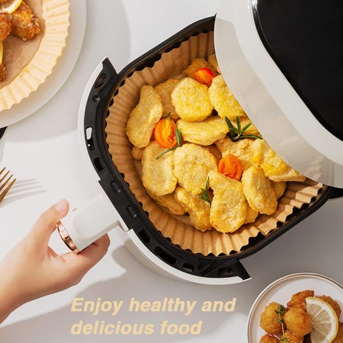 Ailun Air Fryer Paper Liners - 100PCS Non-Stick, Oil-Resistant Parchment Paper for 2-5 QT Air Fryers