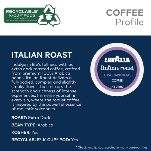 Lavazza Coffee Variety Pack, Keurig Single-Serve K-Cup Pods, 64 Count