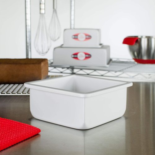 Fat Daddio's PSQ-663 Anodized Aluminum Square Cake Pan, 6 x 3 Inch