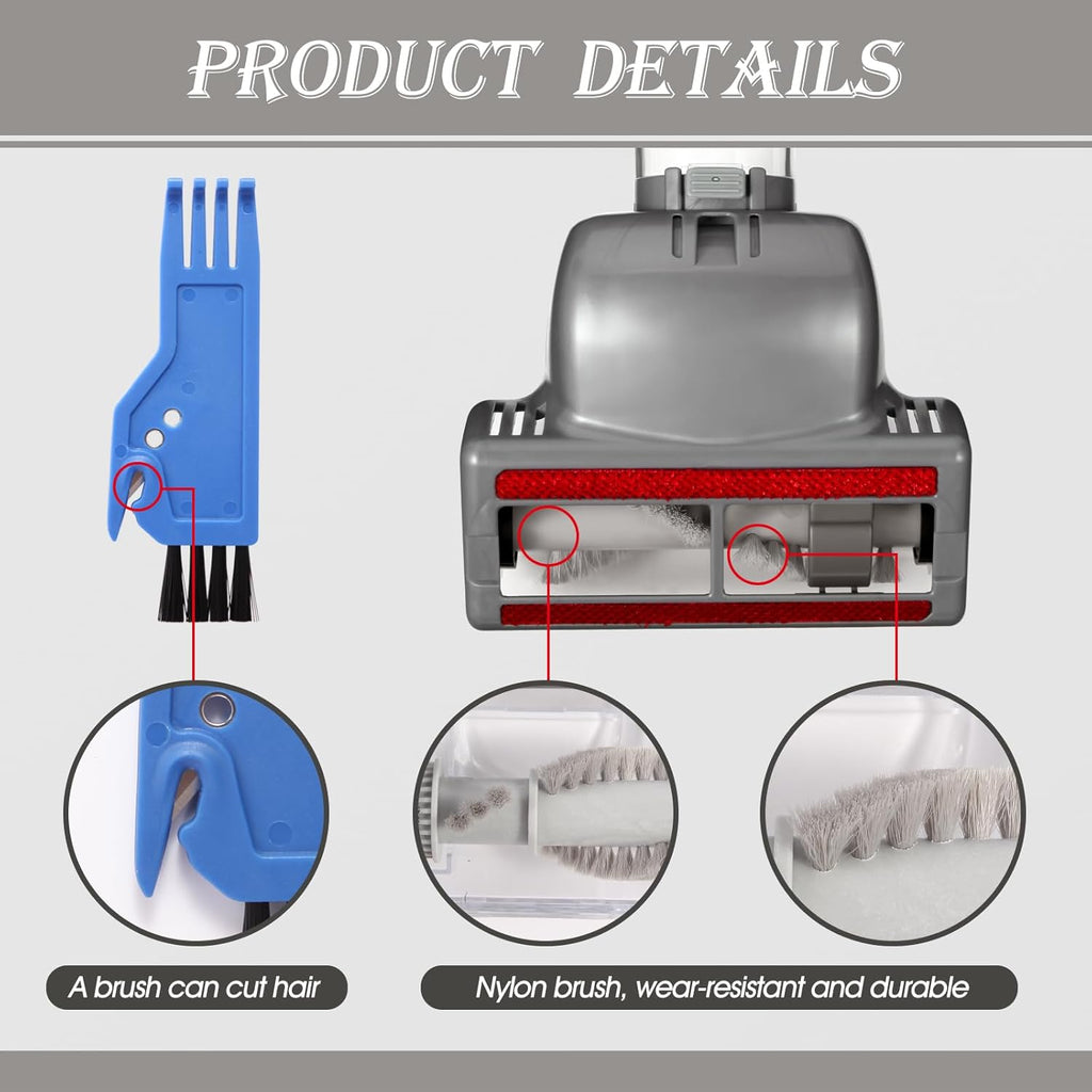 Shark Pet Hair Power Brush Tool - Upgraded Attachment for Navigator Lift-Away Vacuums | Gray
