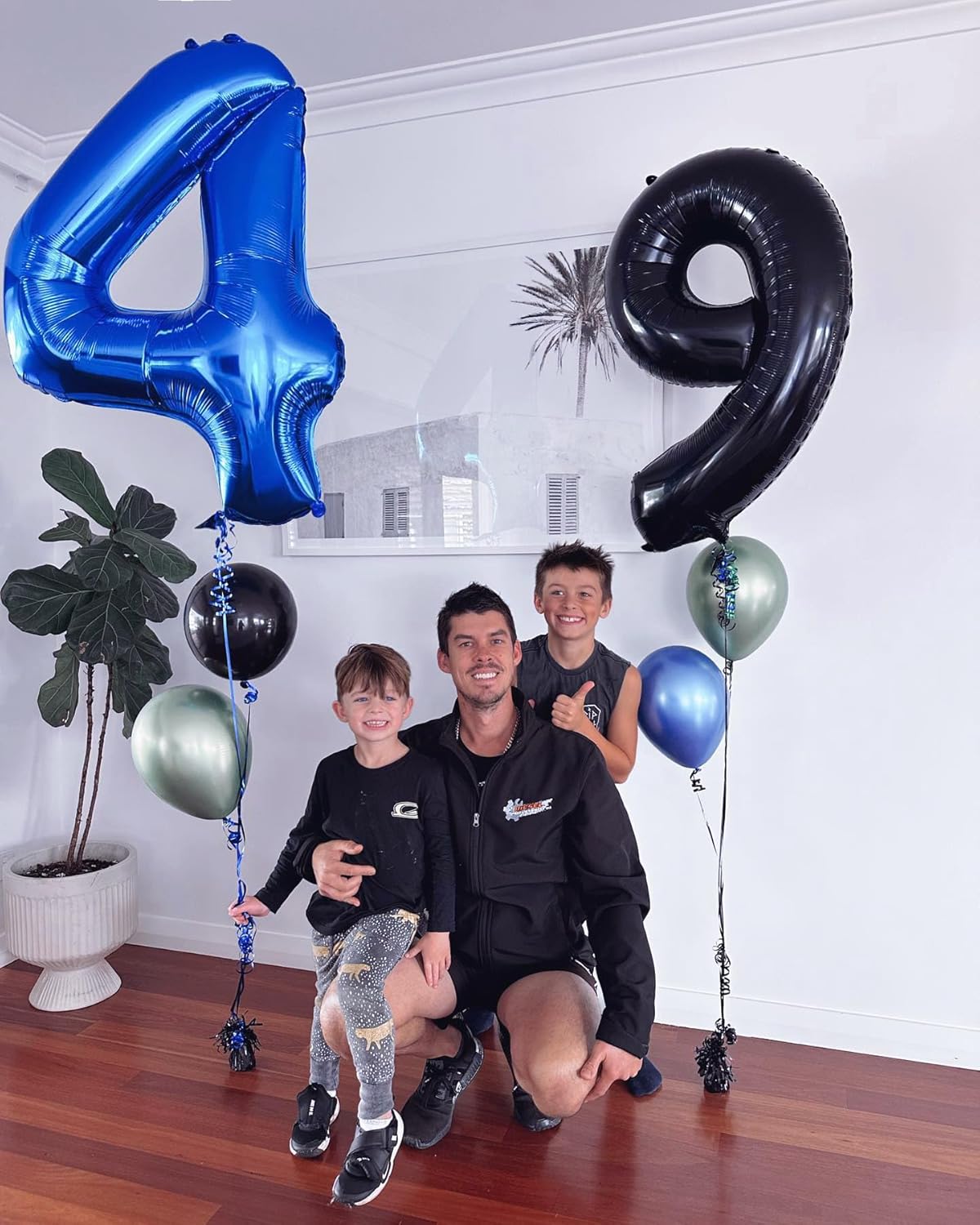 Number 14 Balloon - Navy Blue 40-Inch Birthday Decoration for 14th Year Celebration