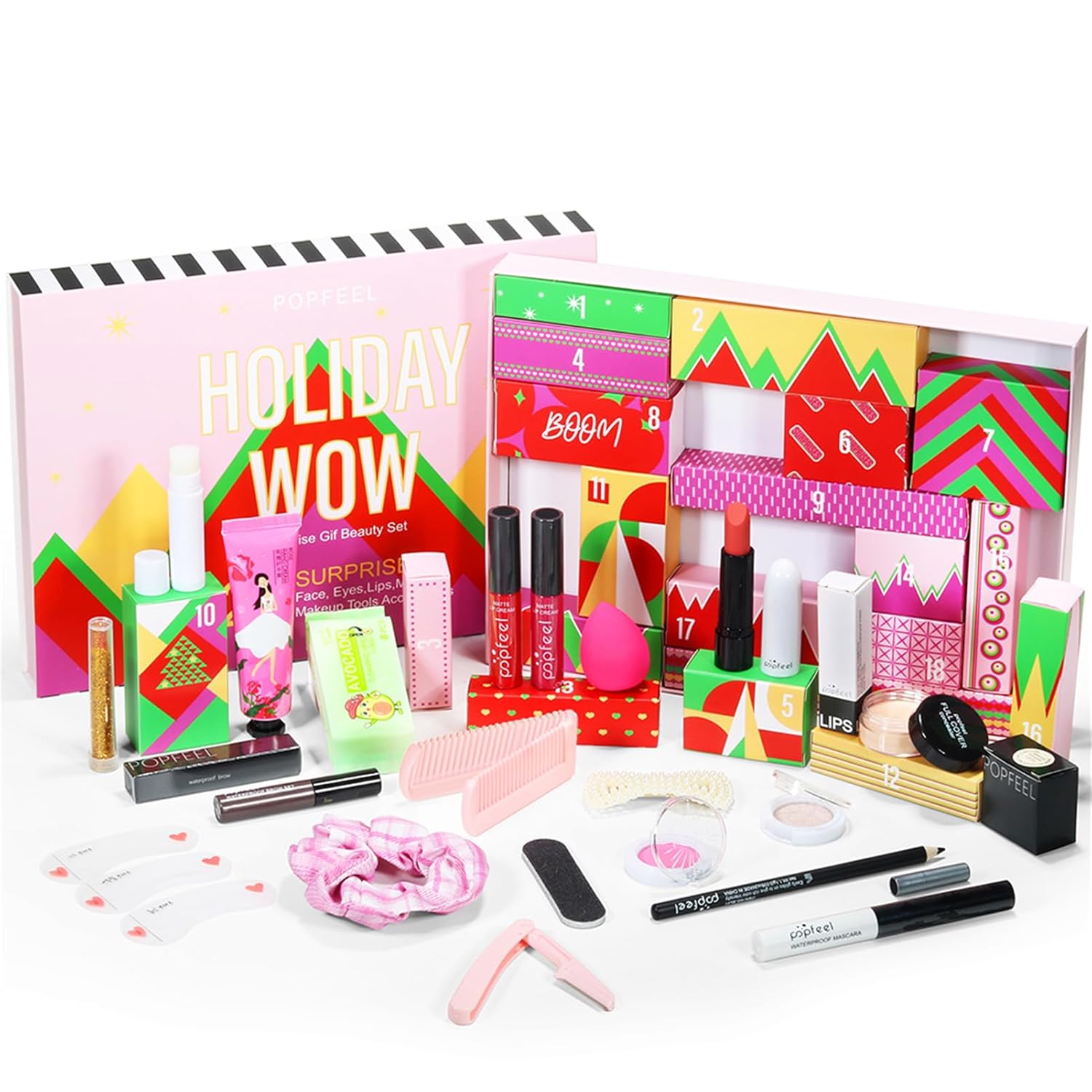 Skiennix Makeup Advent Calendar 2026 - All-in-One Kit with Eyeshadow, Lipstick & Foundation | Perfect Gift for Teens & Women