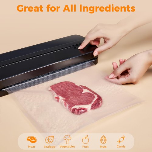 Wevac Vacuum Sealer Bags 11x16' Rolls 6 pack for Food Saver, Seal a Meal, Weston. Commercial Grade, BPA Free, Heavy Duty, Great for vac storage, Meal Prep or Sous Vide