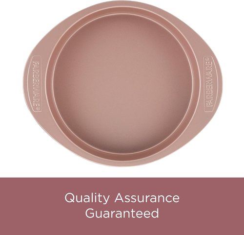 Farberware Nonstick Cookie Sheet - 10 Inch x 15 Inch, Rose Gold Red | Perfect for Baking Cookies