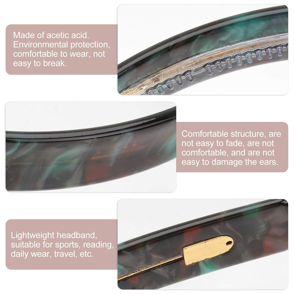 Uonlytech Hawksbill Pattern Headband - Non-Slip Hair Wrap Strips & Face Hairband | Stylish Korean Hair Accessory
