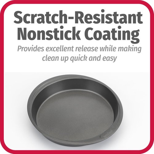 GoodCook Nonstick Steel Round Cake Pan - 9-Inch Gray Design for Effortless Baking