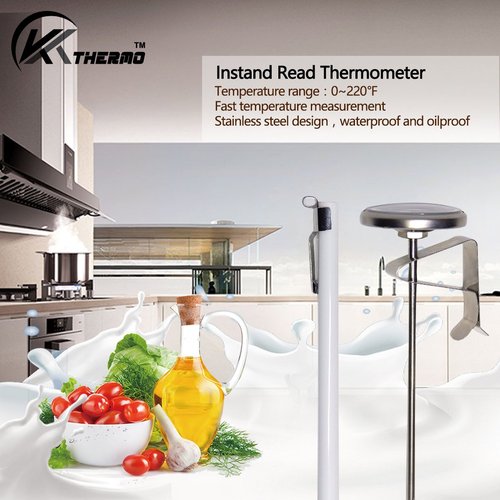 KT THERMO Instant Read Thermometer - 2-Inch Dial for Coffee, Chocolate Milk & Foam