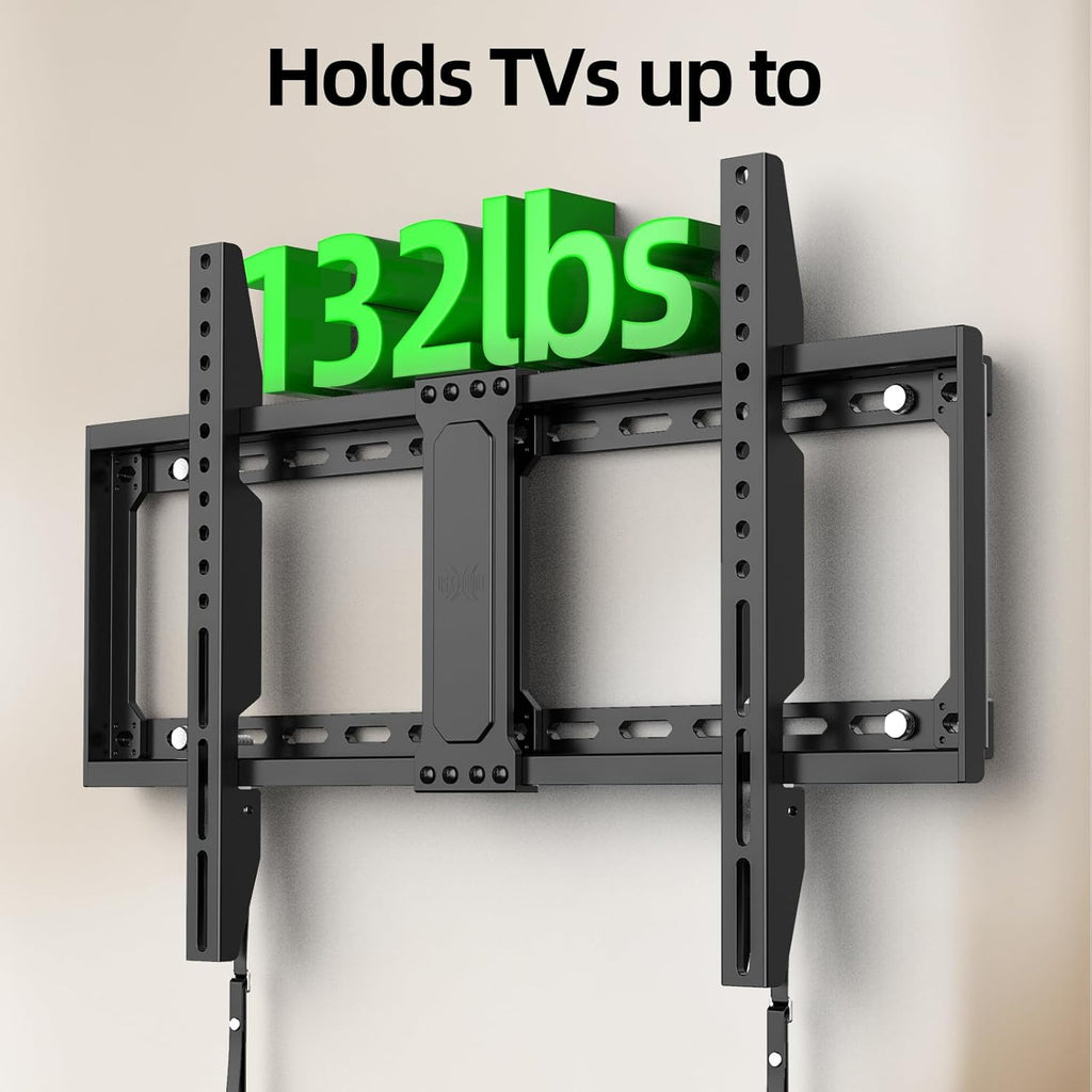 USX MOUNT TV Wall Mount - Low Profile Fixed Bracket for 42-95 Inch TVs | Supports Up to 132 lbs