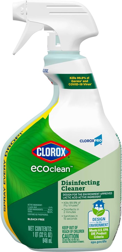 Clorox Pro EcoClean Disinfecting Cleaner Spray - 32 Oz Bottle for Effective Sanitization