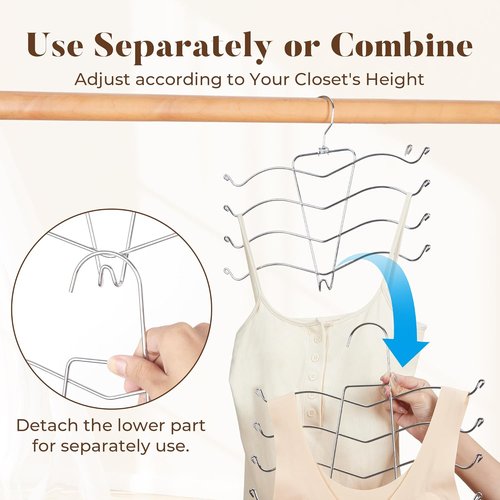 HOUSE DAY Bra Hangers - Space-Saving Closet Organizer for Bras, Camisoles & Scarves | 2 Pack