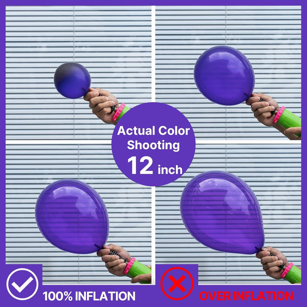 PartyWoo Dark Purple Balloons - 120-Piece Balloon Arch Kit | 18", 12", 10", 5" Sizes for Celebrations