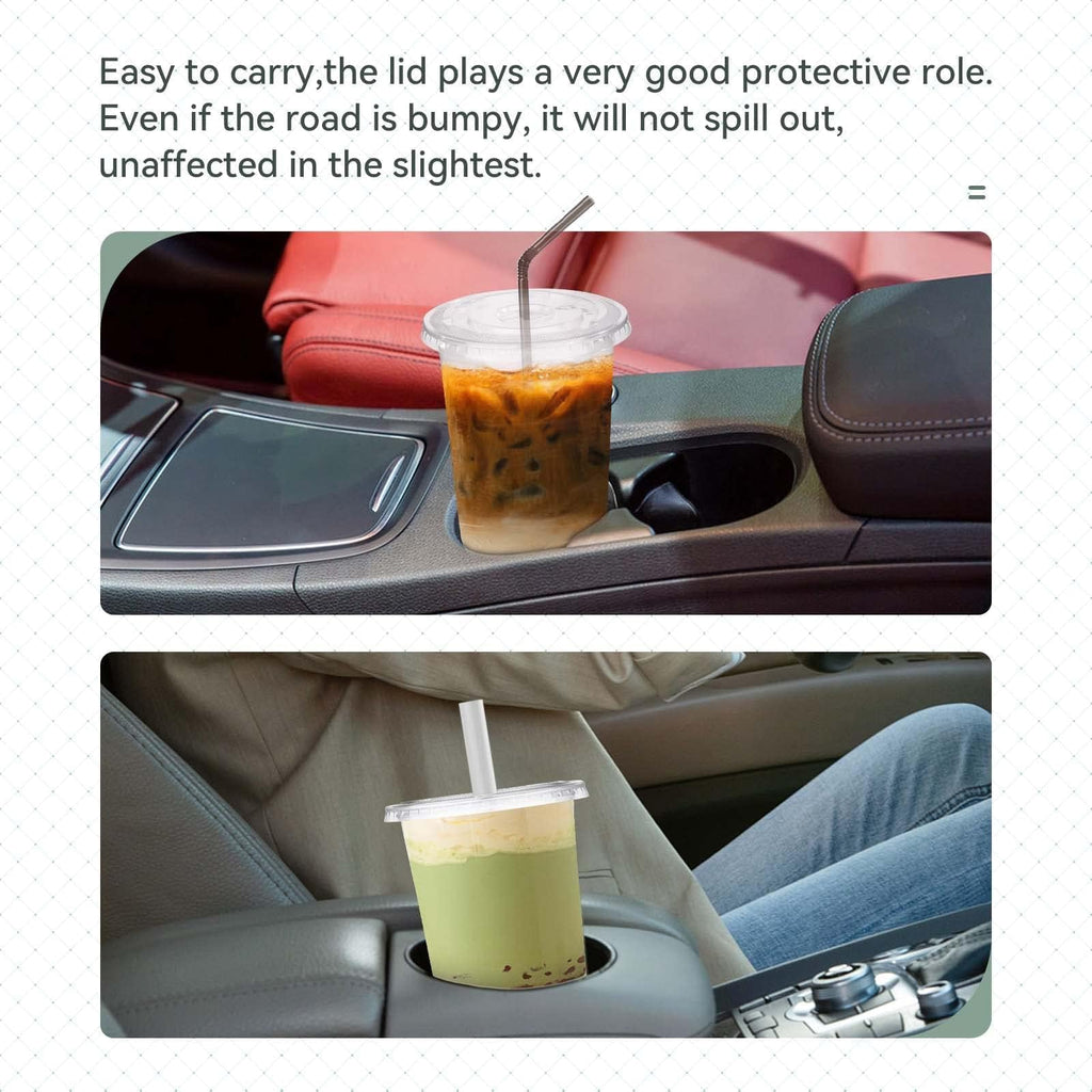 Prgery 32 OZ Plastic Cups with Lids, Iced Coffee Cups with Lids, Clear Plastic Cups for Camping Party and Picnics, Suitable for Most Car Cupholder [30 Set]