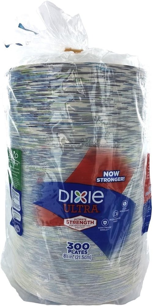 Dixie Ultra Paper Plates - Durable 8.5-Inch Size | 300 Count for All Occasions